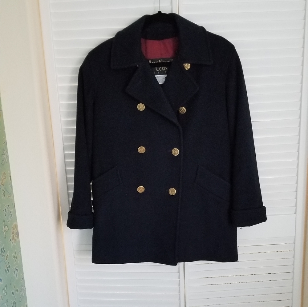 Vintage Anne Klein II 100% wool pea coat - Picture 1 of 4